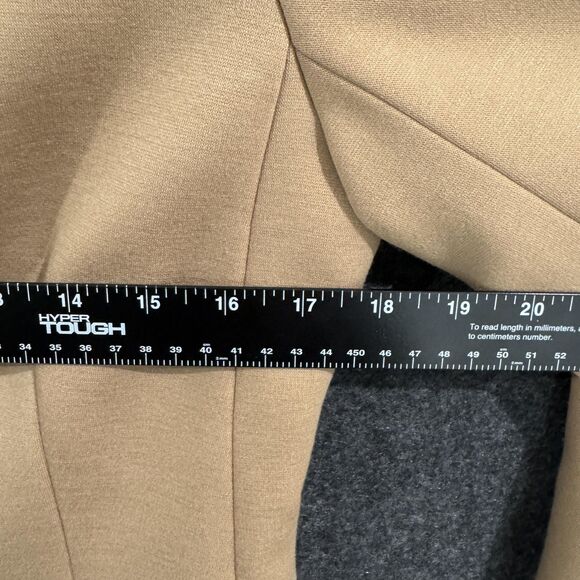 BCBG MaxAzria Blazer Women's 6 Tan Beige Two Button Jacket Career Office Lined - Picture 4 of 6